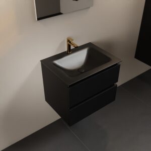 MONDIAZ AIVY 60cm badmeubel Urban, wastafel Urban solid surface midden 1 kraangat