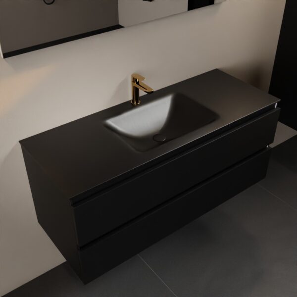 MONDIAZ AIVY 120cm badmeubel Urban, wastafel Urban solid surface midden 1 kraangat