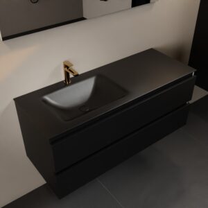 MONDIAZ AIVY 120cm badmeubel Urban, wastafel Urban solid surface links 1 kraangat