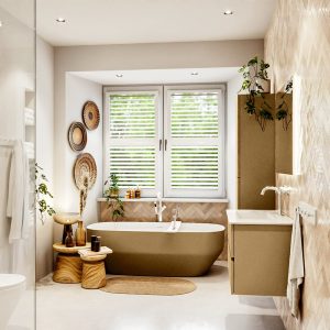 MONDIAZ VICA 80cm badmeubel onderkast Oro 2 lades. Wastafel Denia midden 1 kraangat, kleur Glanzend Wit met spiegel LED.