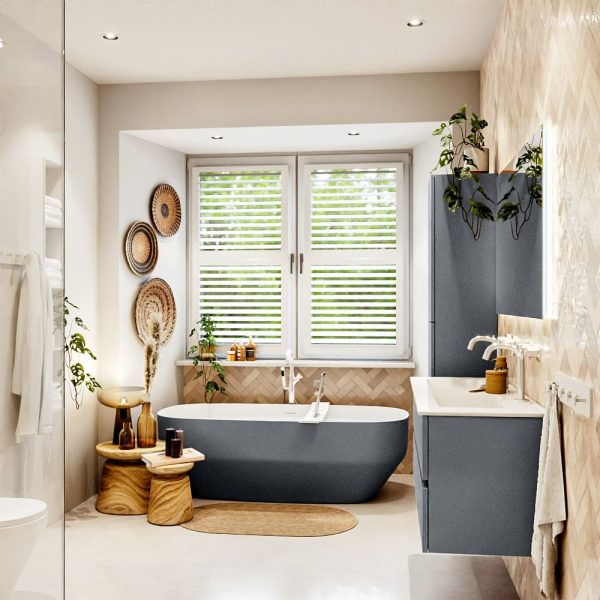 MONDIAZ VICA 120cm badmeubel onderkast Plata 2 lades. Wastafel Denia dubbel 2 kraangaten, kleur Glanzend Wit met spiegel LED.