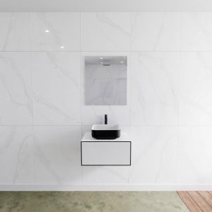 MONDIAZ LAGOM 60 badmeubel solid surface urban 1 lades BINX midden 1 kraangat