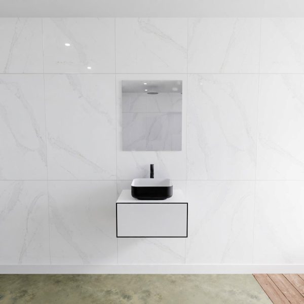 MONDIAZ LAGOM 60 badmeubel solid surface urban 1 lades BINX midden 1 kraangat