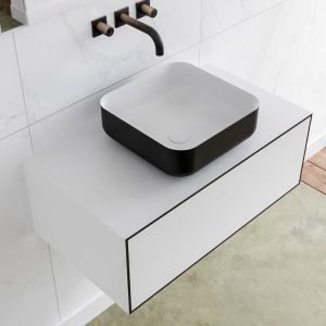 MONDIAZ LAGOM 80 badmeubel solid surface urban 1 lades BINX midden 0 kraangaten