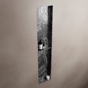 MONDIAZ EASY Nis 89,5x29,5cm in solid surface kleur Lava. 2 vakken geschikt voor in- of opbouw