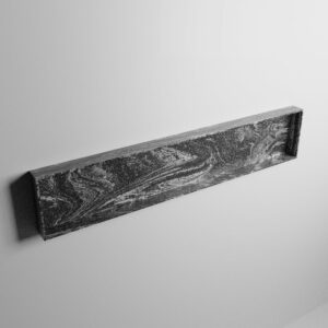 MONDIAZ EASY Nis 149,5x29,5cm in solid surface kleur Lava. 1 vak  geschikt voor in- of opbouw