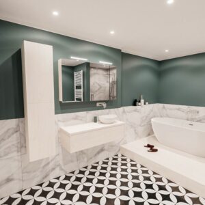MONDIAZ LUSH 120 badmeubel underlayment 1 lades BARCO rechts geen kraangat
