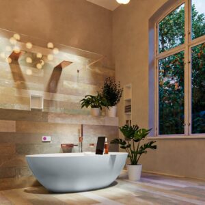 MONDIAZ FLOAT vrijstaand bad 170x80cm kleur Clay / Talc