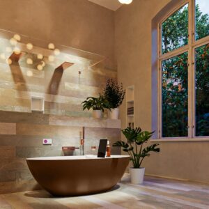 MONDIAZ FLOAT vrijstaand bad 170x80cm kleur Rust / Talc