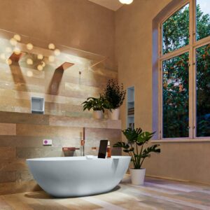 MONDIAZ FLOAT vrijstaand bad 170x80cm kleur Clay / Clay