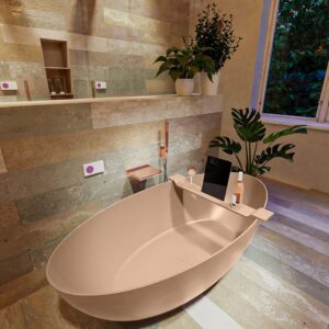 MONDIAZ FLOAT vrijstaand bad 170x80cm kleur Rosee / Rosee