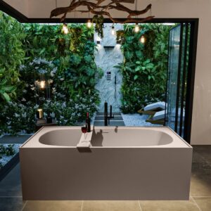 MONDIAZ FREEZE vrijstaand bad 180x85cm kleur Smoke / Smoke