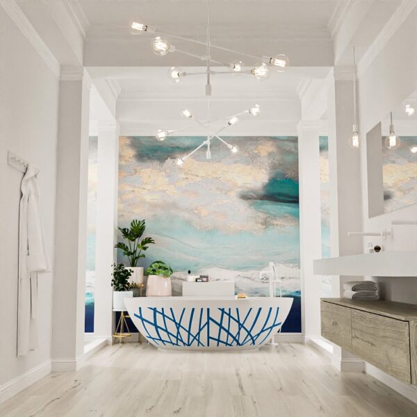 MONDIAZ HOLM DESIGN vrijstaand bad 180x85cm kleur Jeans / Talc