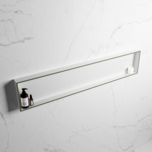 MONDIAZ EASY Nis 149,5x29,5cm in solid surface kleur Army | Talc. 1 vak geschikt voor in- of opbouw