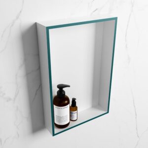 MONDIAZ EASY Nis 44,5x29,5cm in solid surface kleur Smag | Talc. 1 vak geschikt voor in- of opbouw