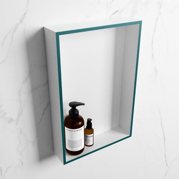 MONDIAZ EASY Nis 44,5x29,5cm in solid surface kleur Smag | Talc. 1 vak geschikt voor in- of opbouw