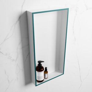 MONDIAZ EASY Nis 59,5x29,5cm in solid surface kleur Smag | Talc. 1 vak geschikt voor in- of opbouw