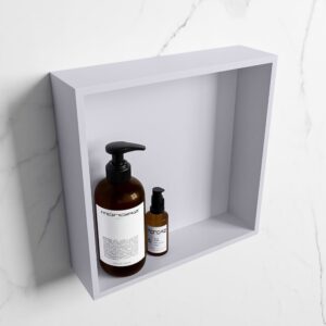 MONDIAZ EASY Nis 29,5x29,5cm in solid surface kleur Cale | Cale. 1 vak geschikt voor in- of opbouw