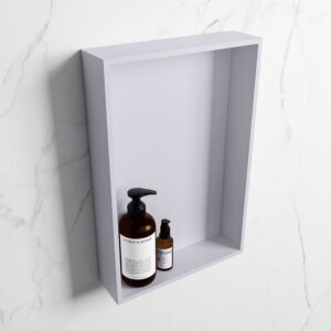 MONDIAZ EASY Nis 44,5x29,5cm in solid surface kleur Cale | Cale. 1 vak geschikt voor in- of opbouw