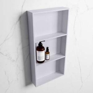 MONDIAZ EASY Nis 59,5x29,5cm in solid surface kleur Cale | Cale. 3 vakken geschikt voor in- of opbouw