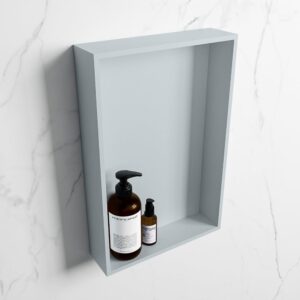 MONDIAZ EASY Nis 44,5x29,5cm in solid surface kleur Clay | Clay. 1 vak geschikt voor in- of opbouw