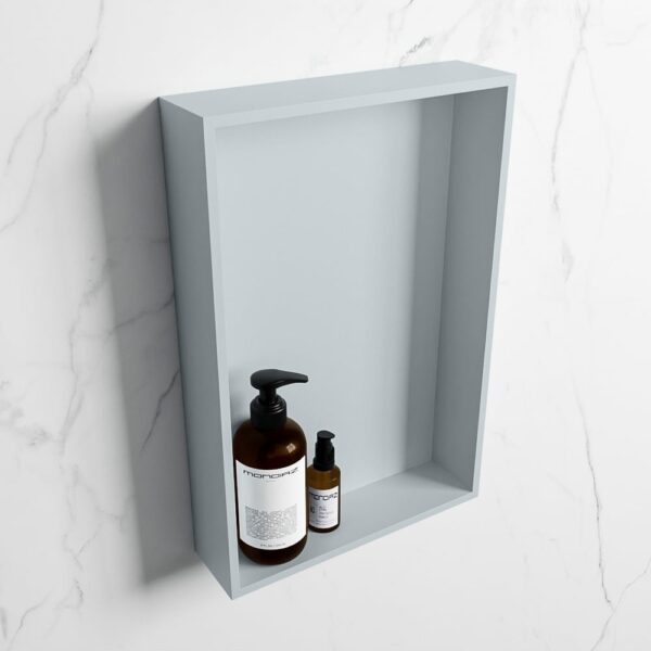 MONDIAZ EASY Nis 44,5x29,5cm in solid surface kleur Clay | Clay. 1 vak geschikt voor in- of opbouw