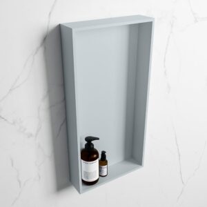MONDIAZ EASY Nis 59,5x29,5cm in solid surface kleur Clay | Clay. 1 vak geschikt voor in- of opbouw