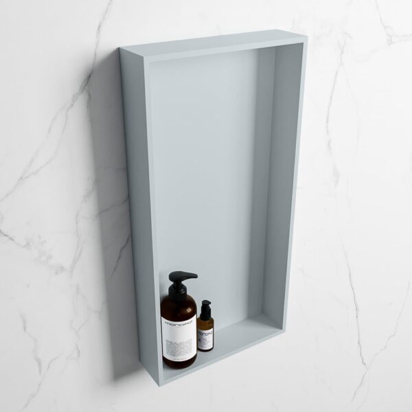MONDIAZ EASY Nis 59,5x29,5cm in solid surface kleur Clay | Clay. 1 vak geschikt voor in- of opbouw
