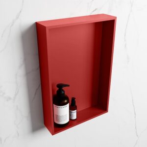 MONDIAZ EASY Nis 44,5x29,5cm in solid surface kleur Fire | Fire. 1 vak geschikt voor in- of opbouw