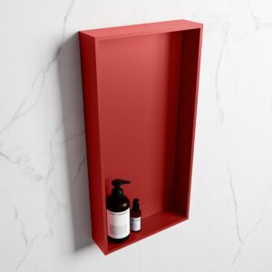 MONDIAZ EASY Nis 59,5x29,5cm in solid surface kleur Fire | Fire. 1 vak geschikt voor in- of opbouw