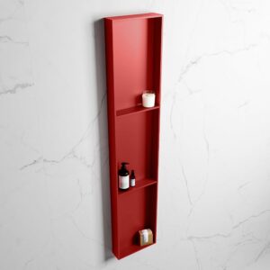 MONDIAZ EASY Nis 149,5x29,5cm in solid surface kleur Fire | Fire. 3 vakken geschikt voor in- of opbouw