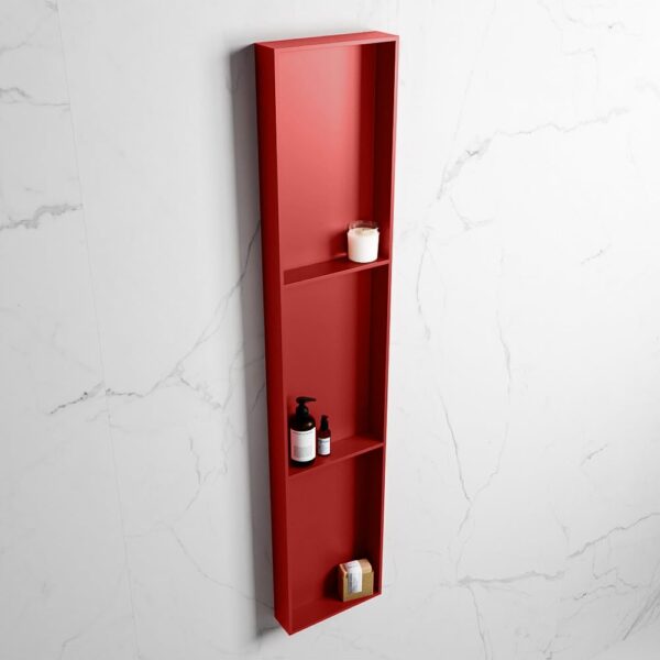 MONDIAZ EASY Nis 149,5x29,5cm in solid surface kleur Fire | Fire. 3 vakken geschikt voor in- of opbouw