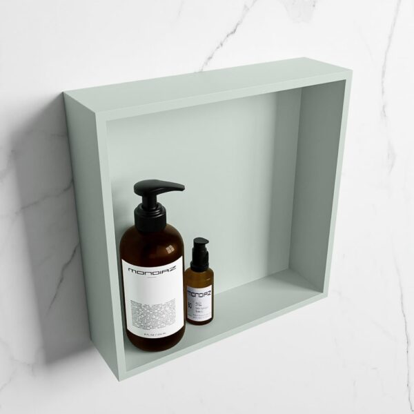 MONDIAZ EASY Nis 29,5x29,5cm in solid surface kleur Greey | Greey. 1 vak geschikt voor in- of opbouw