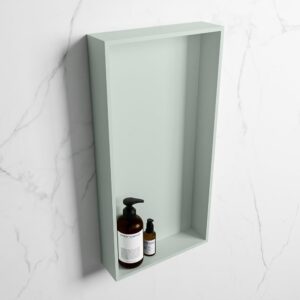 MONDIAZ EASY Nis 59,5x29,5cm in solid surface kleur Greey | Greey. 1 vak geschikt voor in- of opbouw