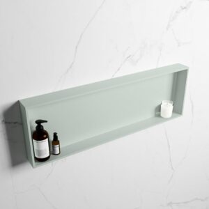 MONDIAZ EASY Nis 89,5x29,5cm in solid surface kleur Greey | Greey. 1 vak geschikt voor in- of opbouw