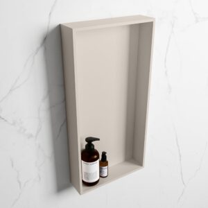 MONDIAZ EASY Nis 59,5x29,5cm in solid surface kleur Linen | Linen. 1 vak geschikt voor in- of opbouw