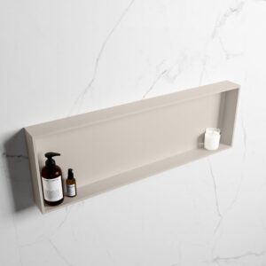 MONDIAZ EASY Nis 89,5x29,5cm in solid surface kleur Linen | Linen. 1 vak geschikt voor in- of opbouw