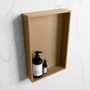 MONDIAZ EASY Nis 44,5x29,5cm in solid surface kleur Oro | Oro. 1 vak geschikt voor in- of opbouw