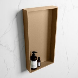 MONDIAZ EASY Nis 59,5x29,5cm in solid surface kleur Oro | Oro. 1 vak geschikt voor in- of opbouw