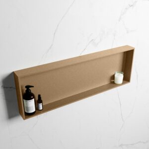 MONDIAZ EASY Nis 89,5x29,5cm in solid surface kleur Oro | Oro. 1 vak geschikt voor in- of opbouw