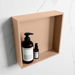 MONDIAZ EASY Nis 29,5x29,5cm in solid surface kleur Rosee | Rosee. 1 vak geschikt voor in- of opbouw