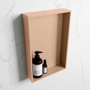 MONDIAZ EASY Nis 44,5x29,5cm in solid surface kleur Rosee | Rosee. 1 vak geschikt voor in- of opbouw