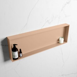 MONDIAZ EASY Nis 89,5x29,5cm in solid surface kleur Rosee | Rosee. 1 vak geschikt voor in- of opbouw