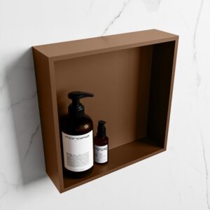 MONDIAZ EASY Nis 29,5x29,5cm in solid surface kleur Rust | Rust. 1 vak geschikt voor in- of opbouw