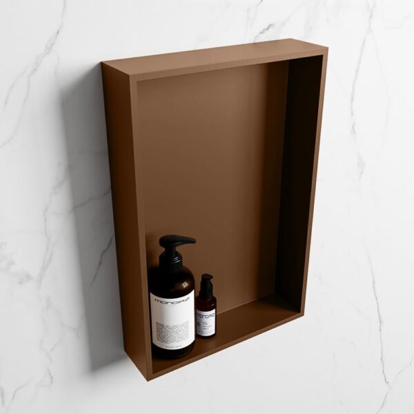 MONDIAZ EASY Nis 44,5x29,5cm in solid surface kleur Rust | Rust. 1 vak geschikt voor in- of opbouw