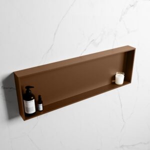 MONDIAZ EASY Nis 89,5x29,5cm in solid surface kleur Rust | Rust. 1 vak geschikt voor in- of opbouw