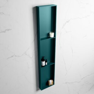 MONDIAZ EASY Nis 149,5x29,5cm in solid surface kleur Smag | Smag. 3 vakken geschikt voor in- of opbouw