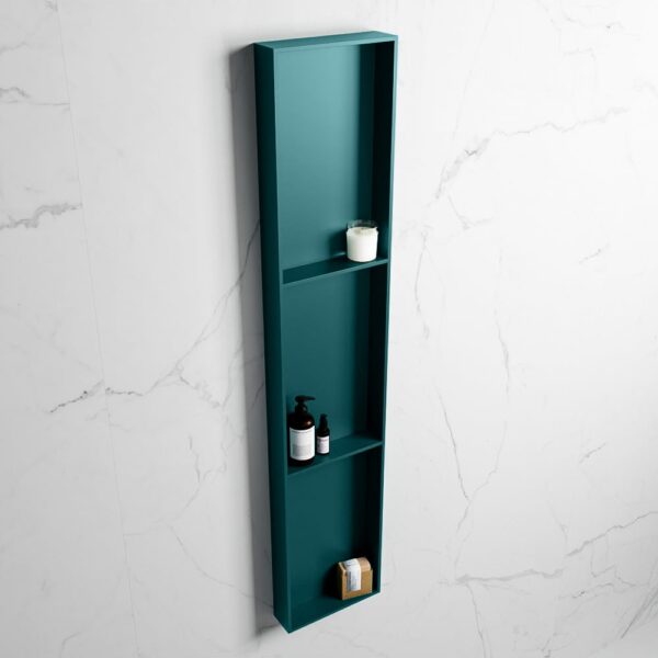 MONDIAZ EASY Nis 149,5x29,5cm in solid surface kleur Smag | Smag. 3 vakken geschikt voor in- of opbouw