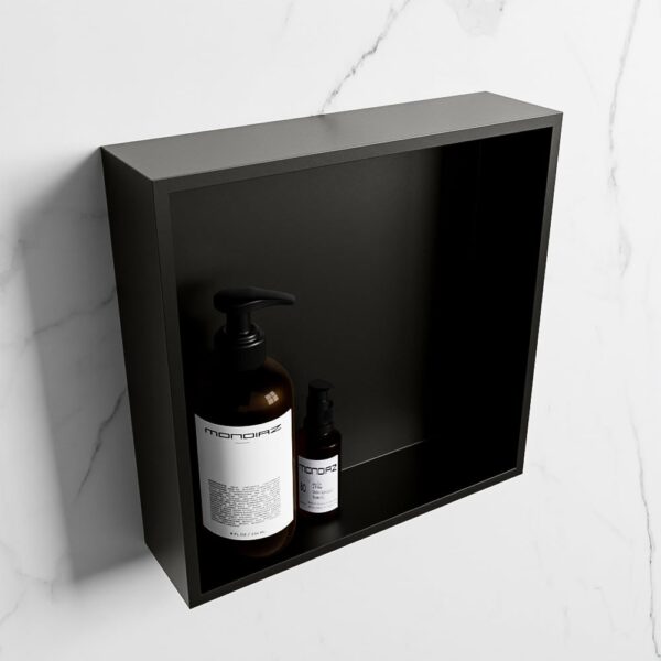 MONDIAZ EASY Nis 29,5x29,5cm in solid surface kleur Urban | Urban. 1 vak geschikt voor in- of opbouw