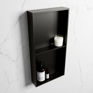 MONDIAZ EASY Nis 59,5x29,5cm in solid surface kleur Urban | Urban. 2 vakken geschikt voor in- of opbouw